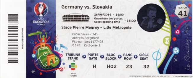 EM 2016, Deutschland vs. Slowakei, 26.06.2016